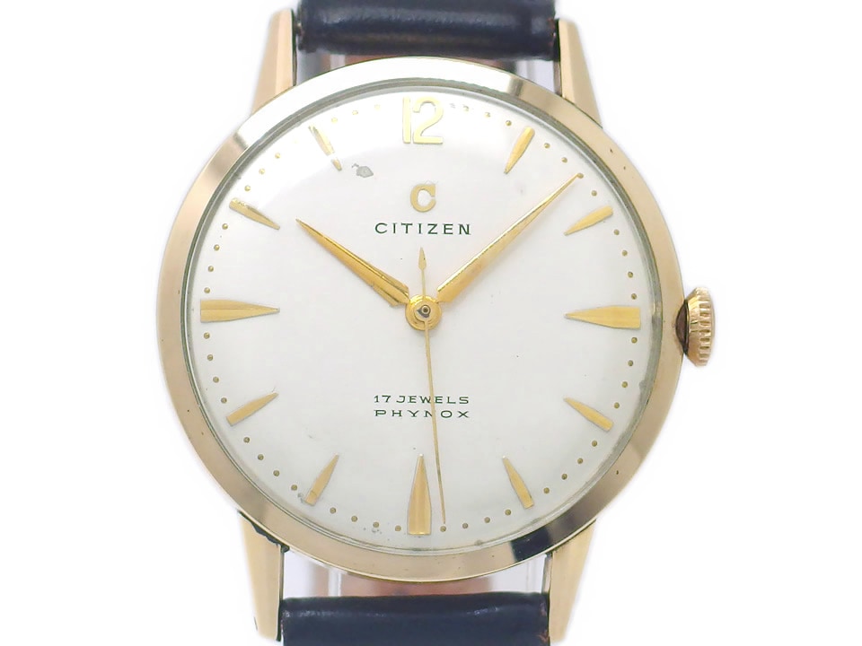 シチズン センターセコンド Cマーク 14KGF（金張り） 17石 手巻 OH済 1950年代 Citizen