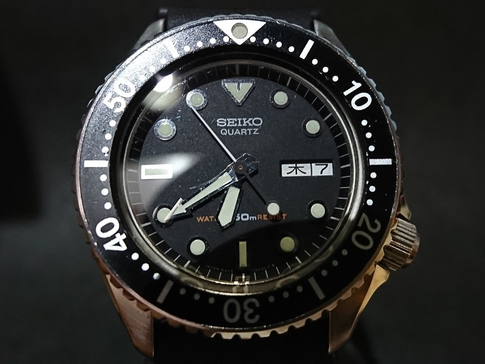 セイコー 150mダイバーズ 黒文字盤 6458-6000 ボーイズ クオーツ 1981年製 Seiko