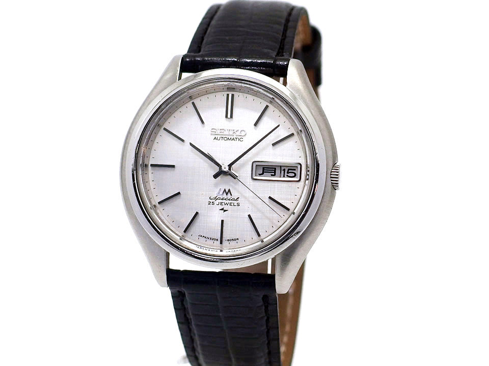 セイコー ロードマチック スペシャル 5206-6061 絹目文字盤 25石 自動巻 OH済 昭和47年製 Seiko