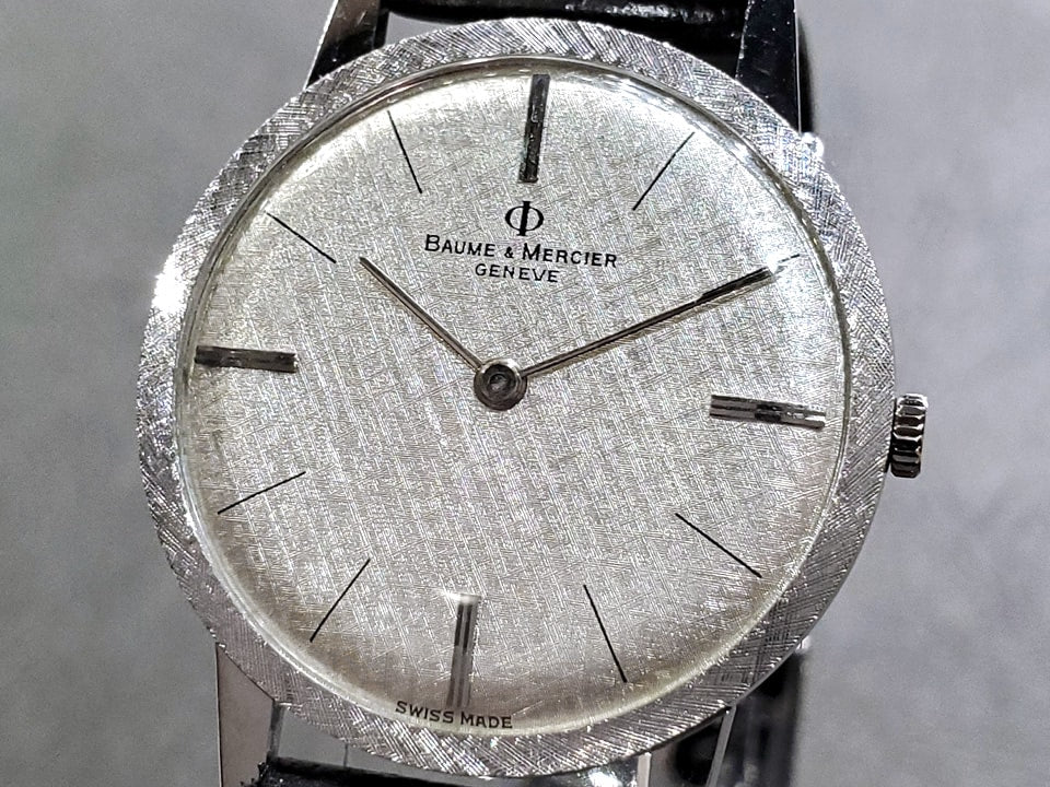 Baume & Mercier 18K White Gold 32mm Ref.35063 1 Manual Winding Overhauled Purchased in 1969