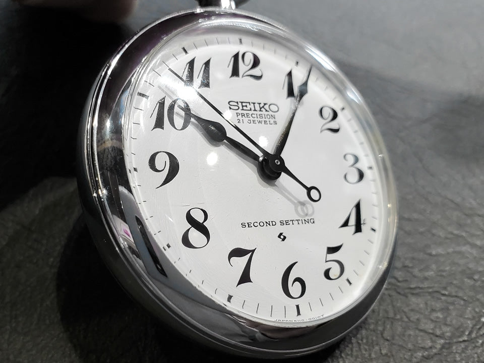 セイコー プレシジョン 懐中時計 6110-0010 Cal.6110A 21石 手巻 OH済 昭和48年/1973年製 Seiko