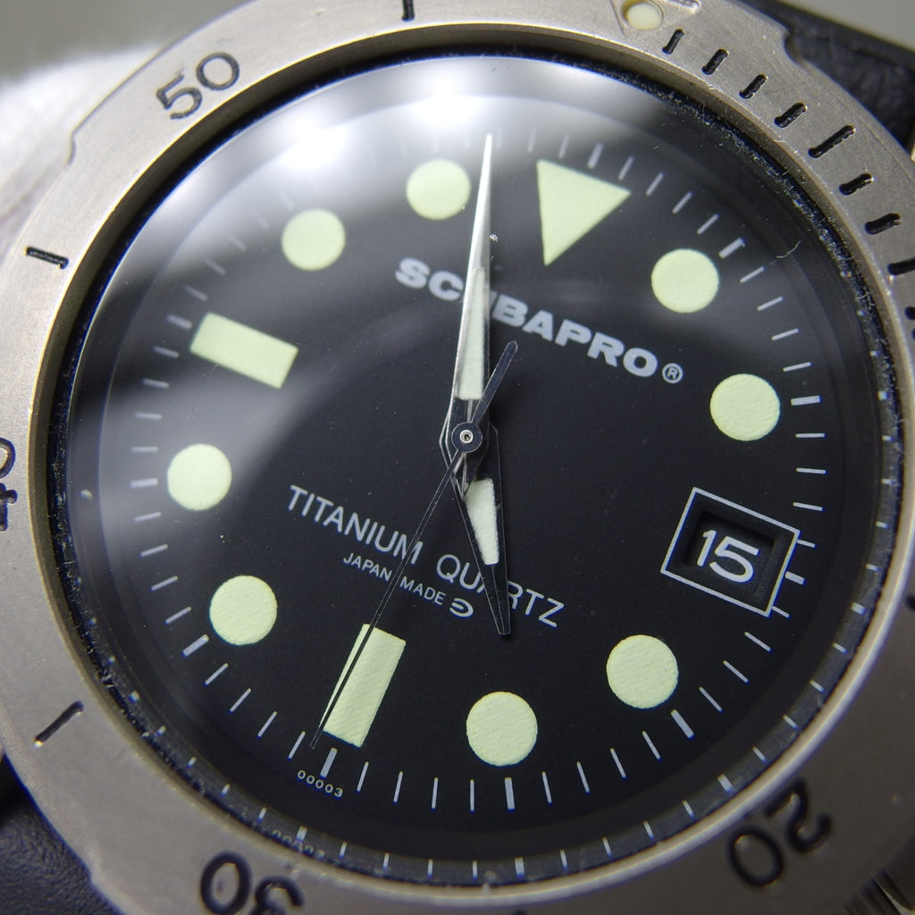 スキューバプロ N0876 39mm チタニウムケース 日本製 クオーツ USED SCUBAPRO