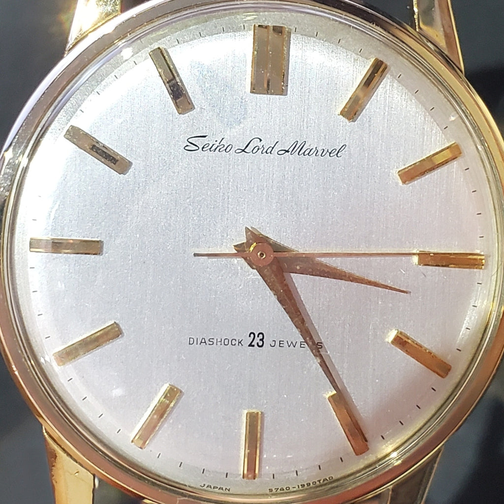 セイコー ロードマーベル 5740-1990 金張り 23石 Cal.5740A 手巻 OH済 昭和40年/1965年製 Seiko