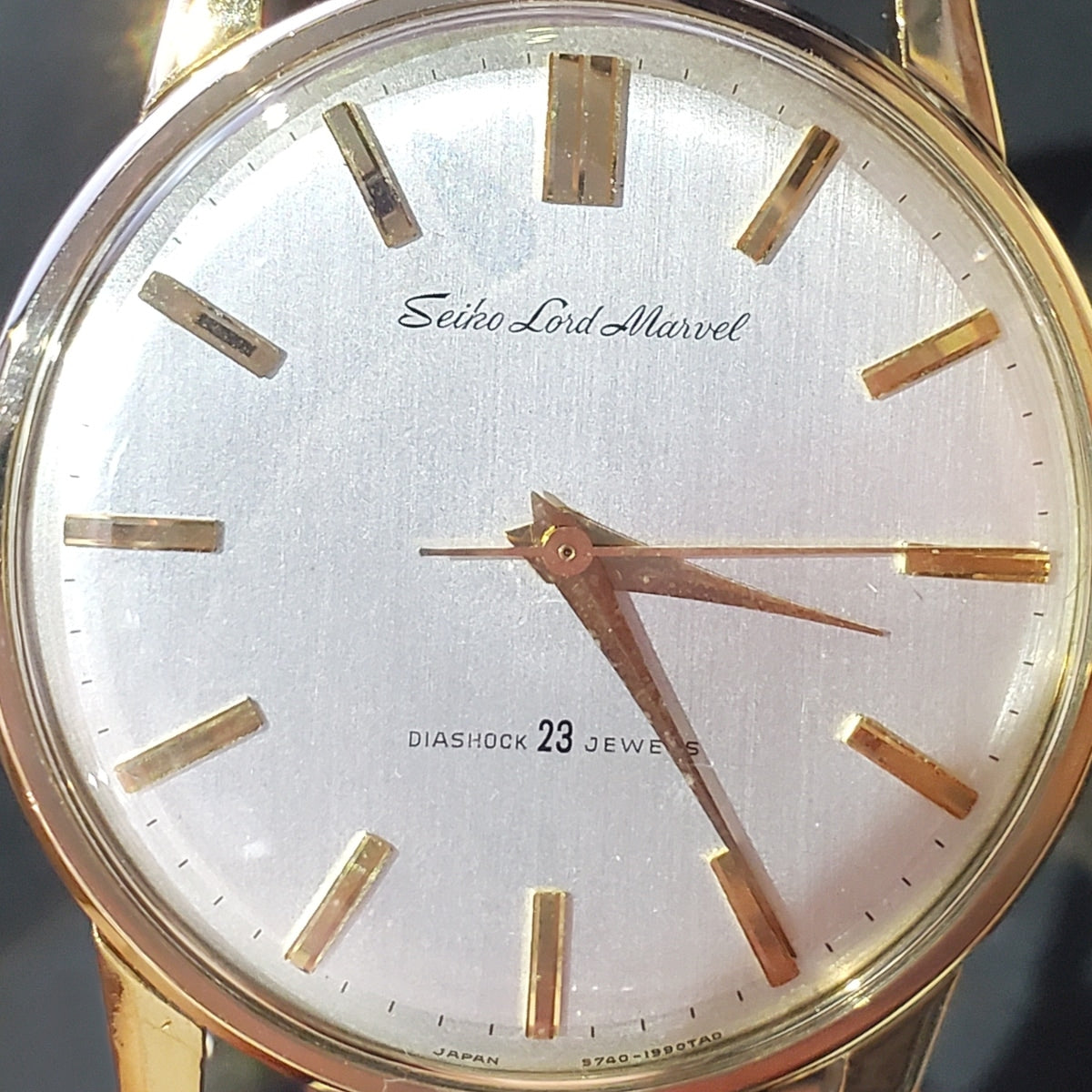 セイコー ロードマーベル 5740-1990 金張り 23石 Cal.5740A 手巻 OH済 昭和40年/1965年製 Seiko