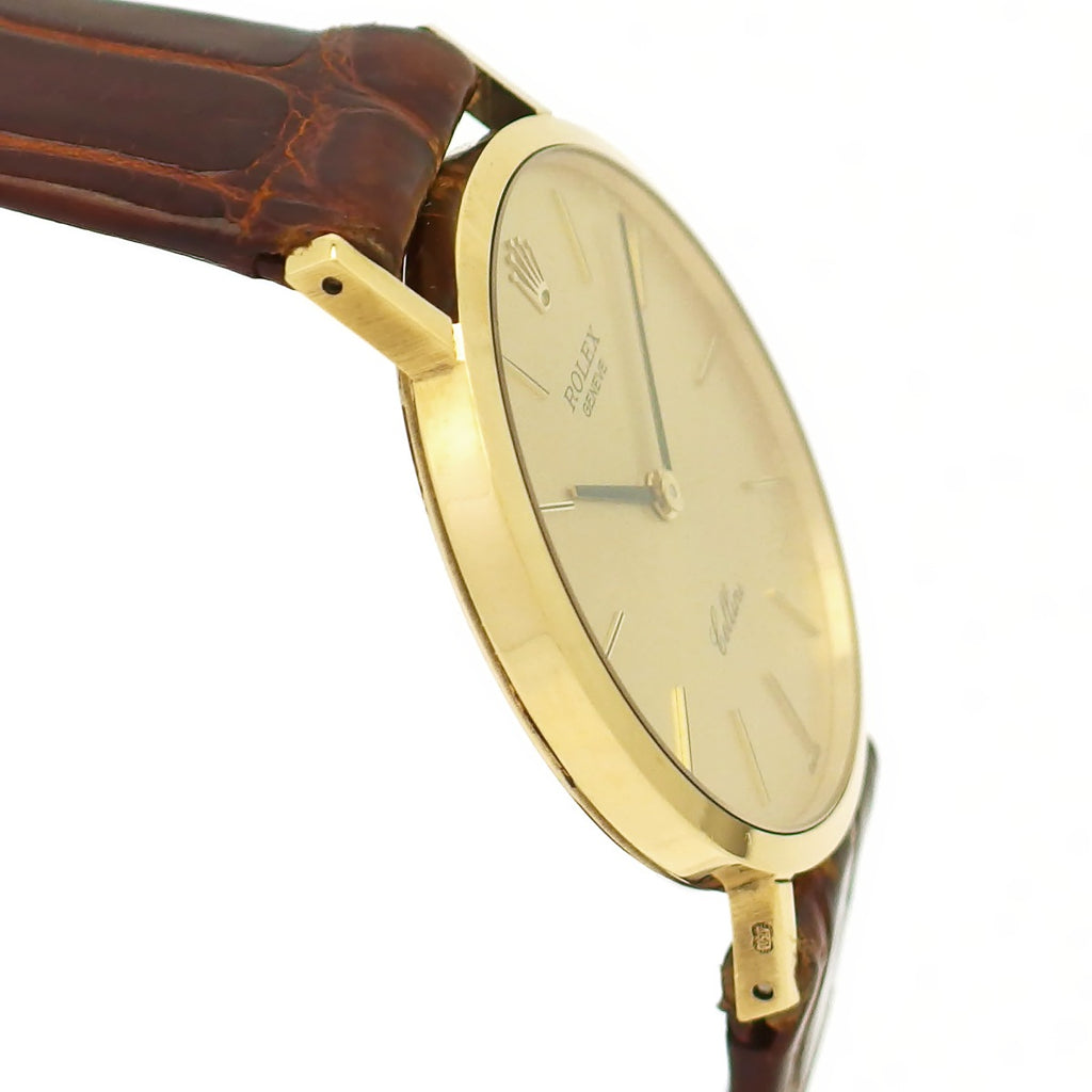 ロレックス チェリーニ メンズ Ref.4112 18金無垢 純正尾錠 Cal.1601 19石 手巻 OH済 1975年製 Rolex