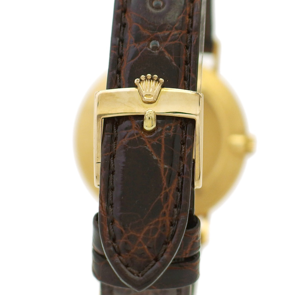 Rolex Cellini Men's Ref. 4112, 18K Solid Gold, Original Buckle, Cal. 1601, 19 Jewels, Manual Wind, Serviced, Made in 1981