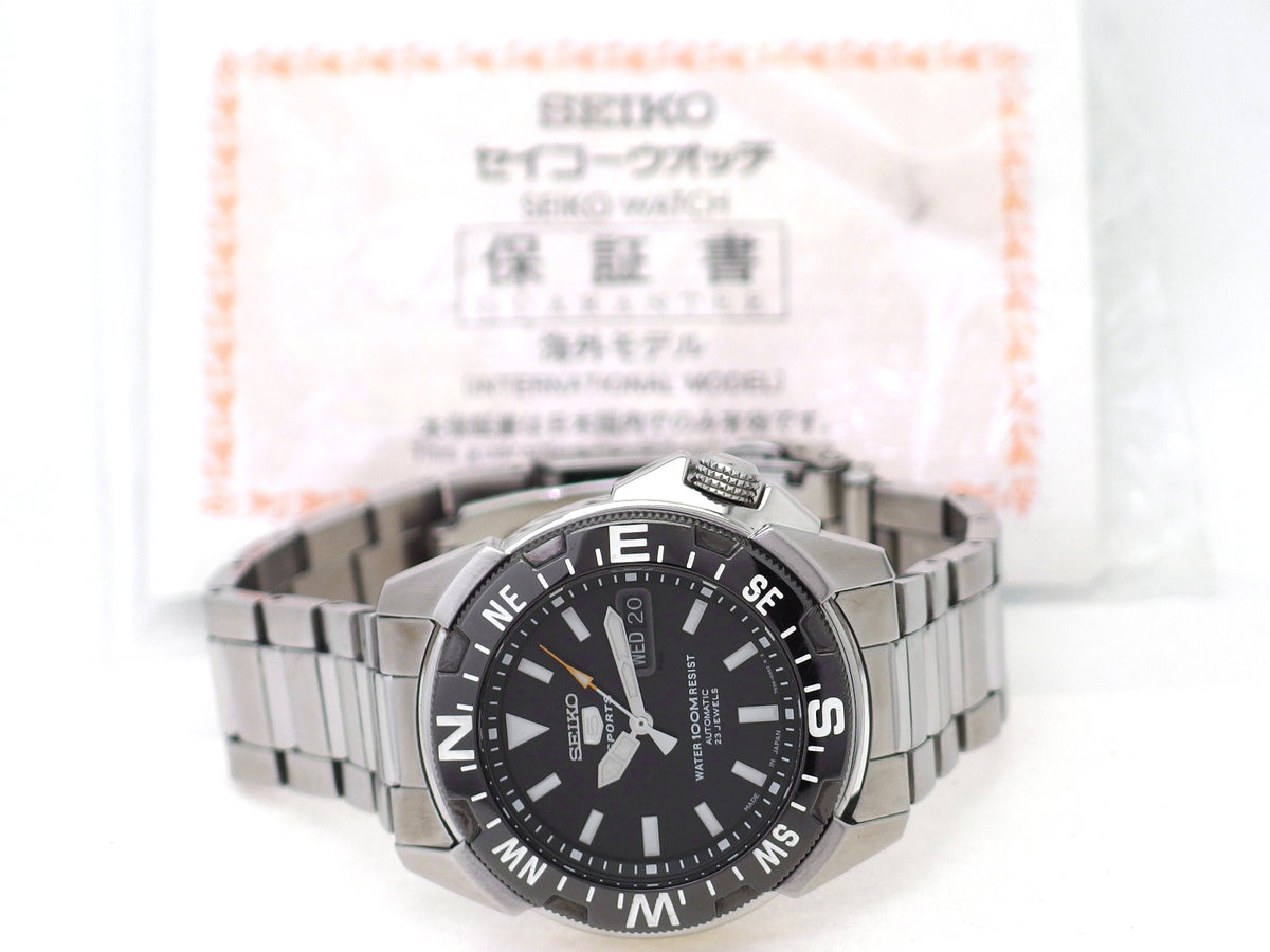 セイコー 5スポーツ 100m 逆輸入モデル SNZE81J1 7S36-02P0 23石 自動巻 USED