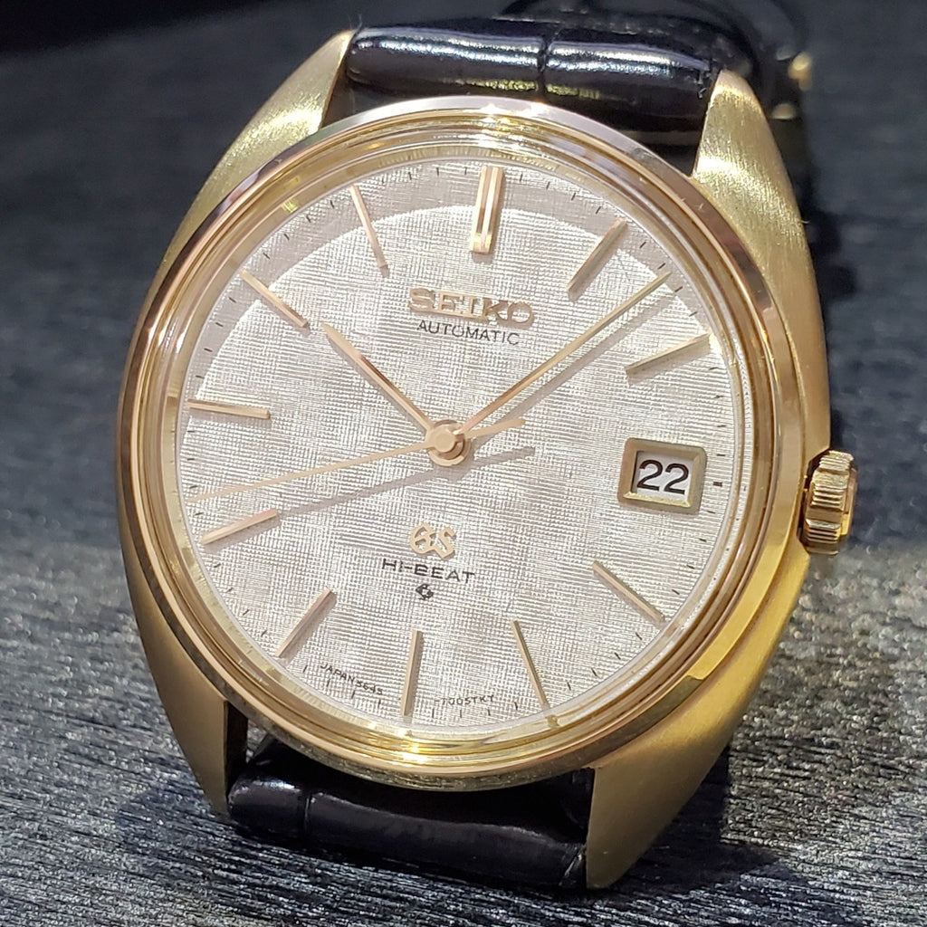 [Rare] Grand Seiko 5645-7005, 18K Solid Gold Case, Original Buckle, Automatic, Serviced, Manufactured in 1971 (Showa 46)