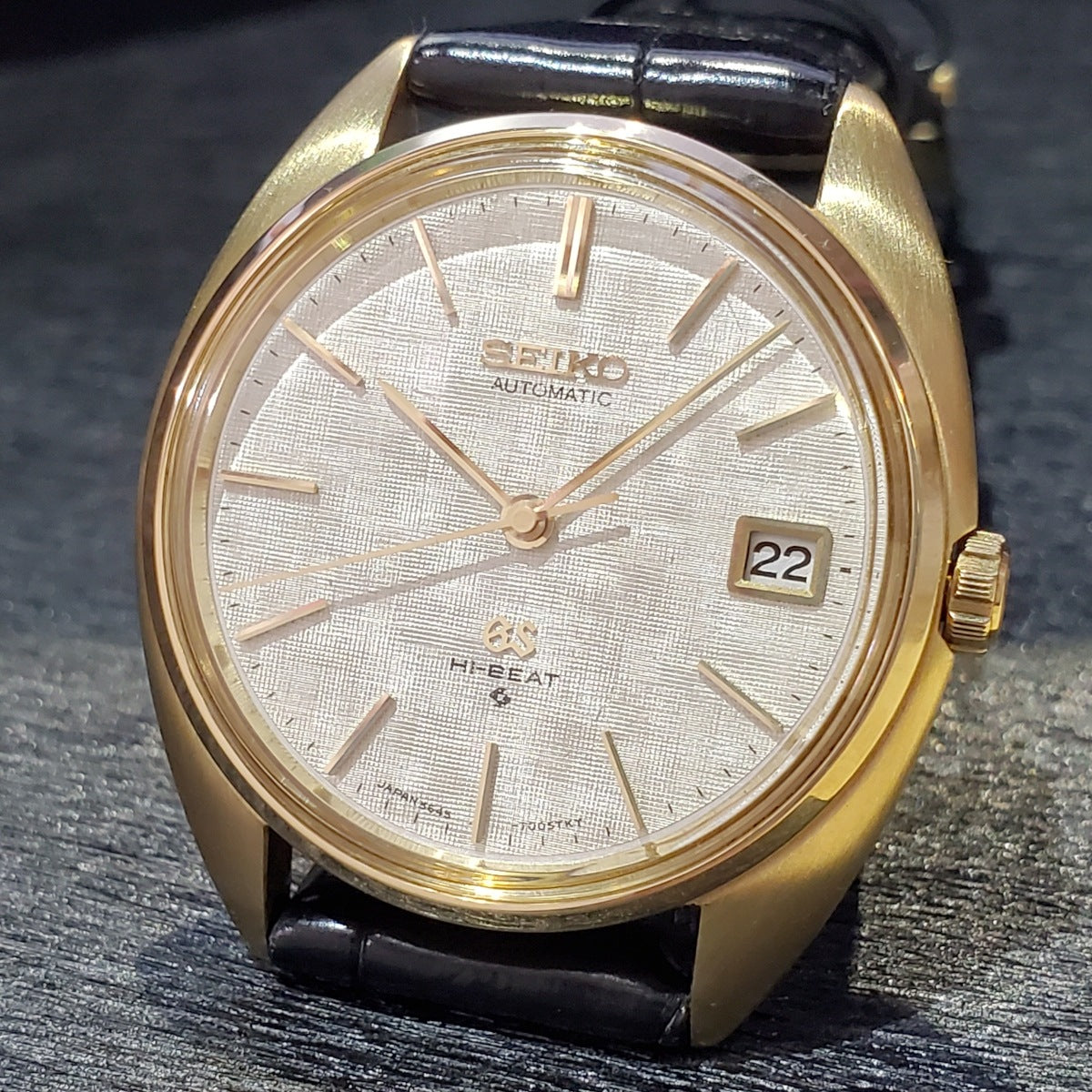 [Rare] Grand Seiko 5645-7005, 18K Solid Gold Case, Original Buckle, Automatic, Serviced, Manufactured in 1971 (Showa 46)