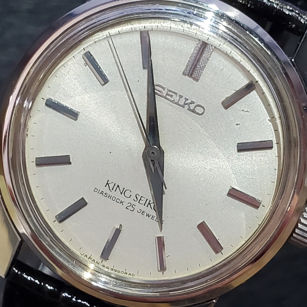 キングセイコー セカンドモデル初期 44999 盾メダリオン 純正リューズ 手巻 OH済 昭和39年/1964年製 Seiko