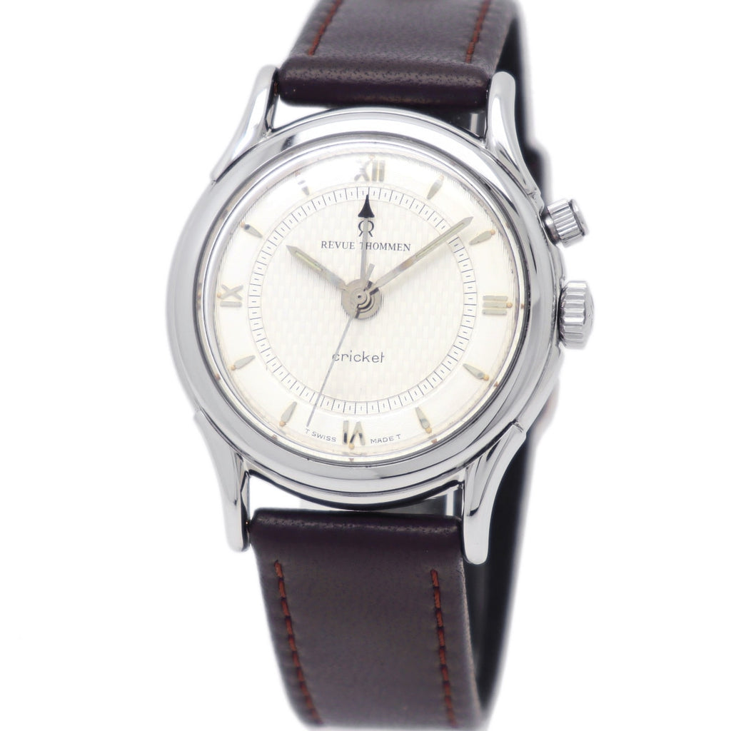 Revue Thommen Cricket 8010002, stainless steel case, alarm, manual wind, serviced, circa 1995, USED