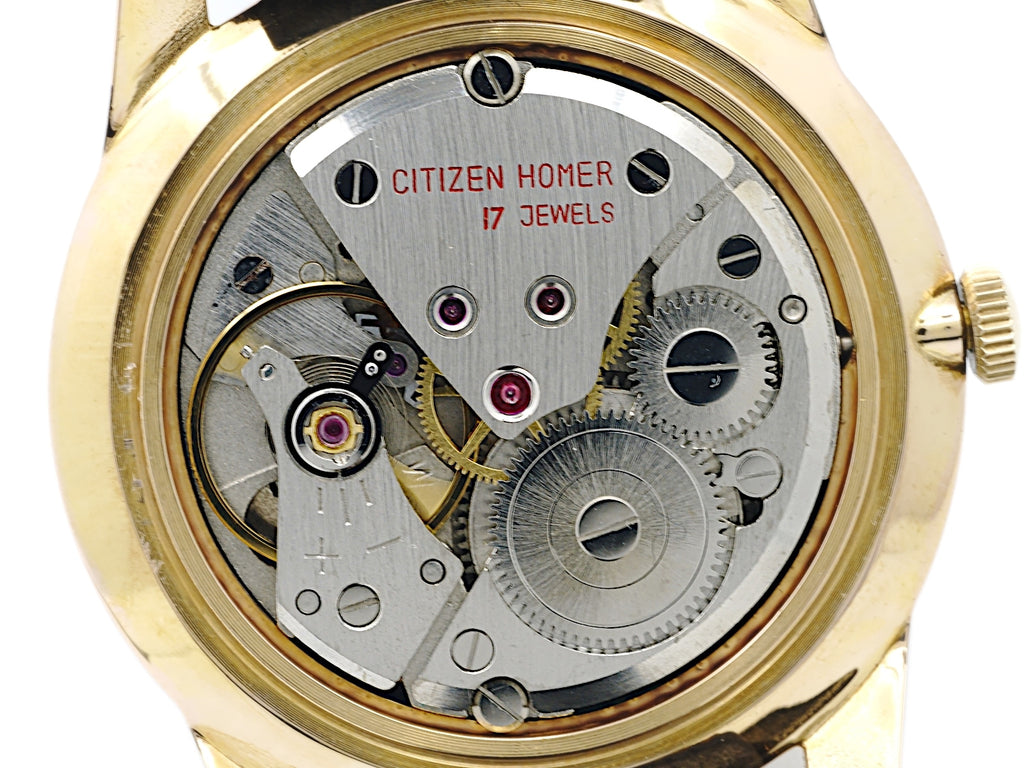 シチズン ホーマーデイト HD514801 金メッキ 17石 手巻 OH済 昭和48年/1973年製 Citizen