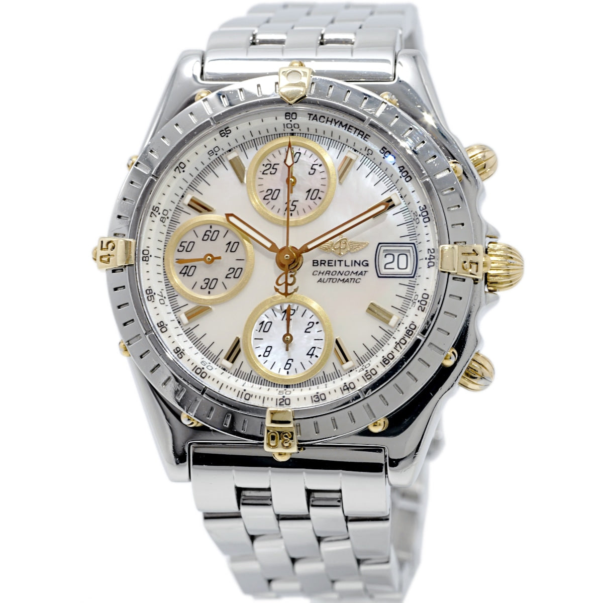 Breitling Chronomat GT B13050.1 Mother-of-Pearl Dial Automatic Winding Overhauled Released in 1997 USED
