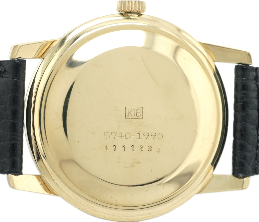 Seiko Lord Marvel Solid 18K Gold Ref. 5740-1990 with Original Buckle and Box, Cal. 5740A Hand-wound, Overhauled, Made in 1964