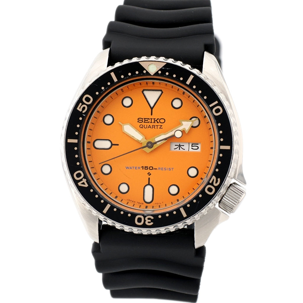 セイコー ダイバー 150m 7548-700C オレンジ文字盤 クオーツ 昭和57年/1982年製 Seiko