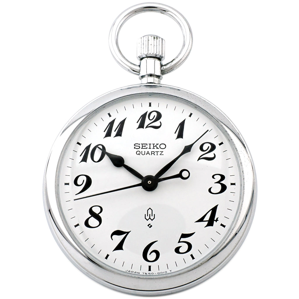 セイコー クオーツ 懐中時計 7550-0010 大鉄 昭和56年/1981年製 Seiko
