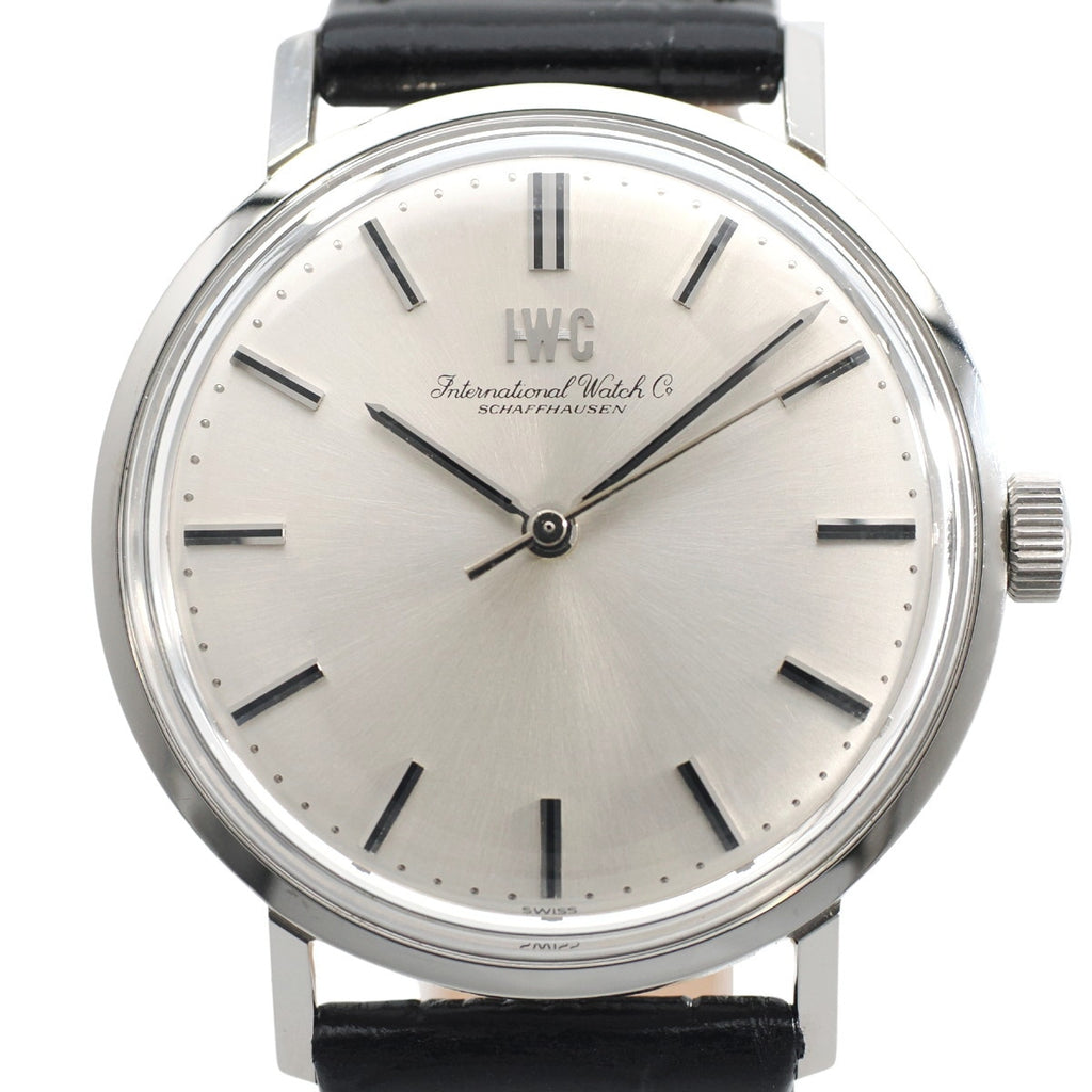 IWC ラウンドケース 純正箱・保証書付き 純正尾錠 Cal.89 手巻き OH済 1977年製