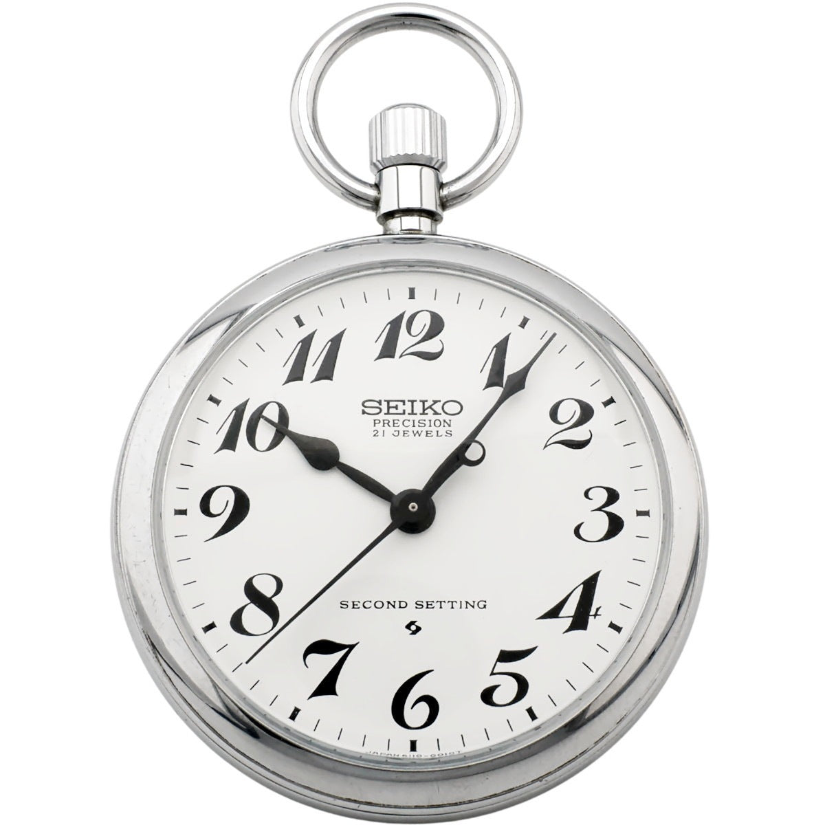 セイコー プレシジョン 懐中時計 6110-0010 Cal.6110A 21石 手巻 OH済 昭和51年/1976年製 Seiko