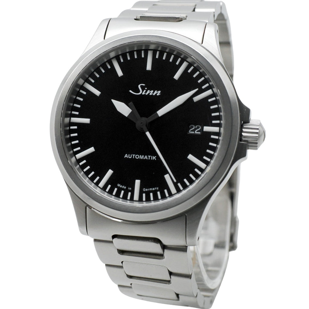 ジン 556 ブラック文字盤 バーインデックス SSブレス 自動巻 2000年代 USED Sinn