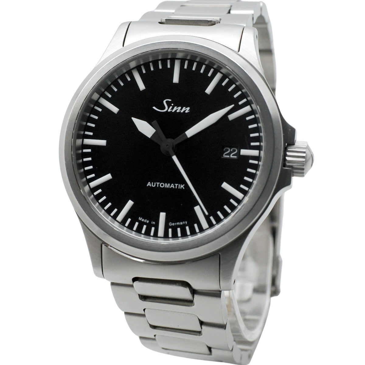 ジン 556 ブラック文字盤 バーインデックス SSブレス 自動巻 2000年代 USED Sinn