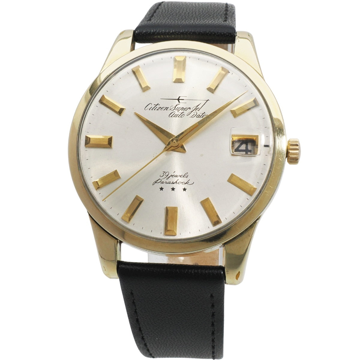 Citizen Super Jet Auto Dater AD51507081 14K Gold Filled 37.4mm Large Case 39 Jewels Automatic OH serviced Manufactured in 1964