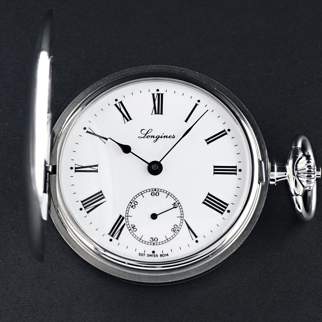 Longines Heritage Collection Pocket Watch L7.012.4.21.1 c. 2007 Unitas 6498 Hand-Wound Serviced USED Longines
