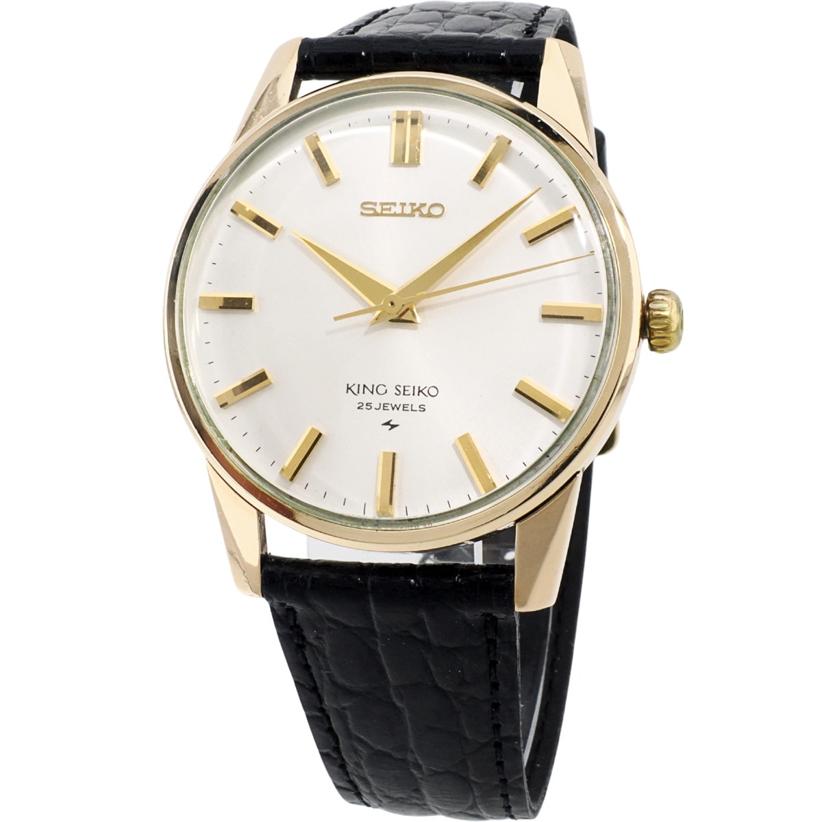King Seiko Second Model Late 44-2000 Gold-filled Shield Medallion Cal.44A Hand-wound Overhauled Manufactured in 1967 (Showa 42)
