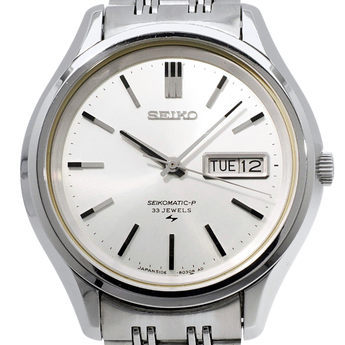 セイコー マチックP 33石 5106-8020 純正ブレスレット プッシュリューズ 自動巻 OH済 1968年製（昭和43年）