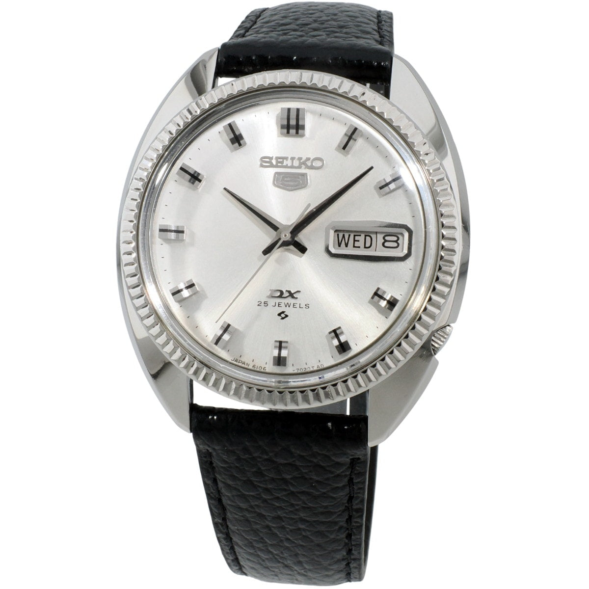 セイコー 5デラックス 6106-7040 フルーテッドベゼル 25石 自動巻 OH済 1967年製（昭和42年）
