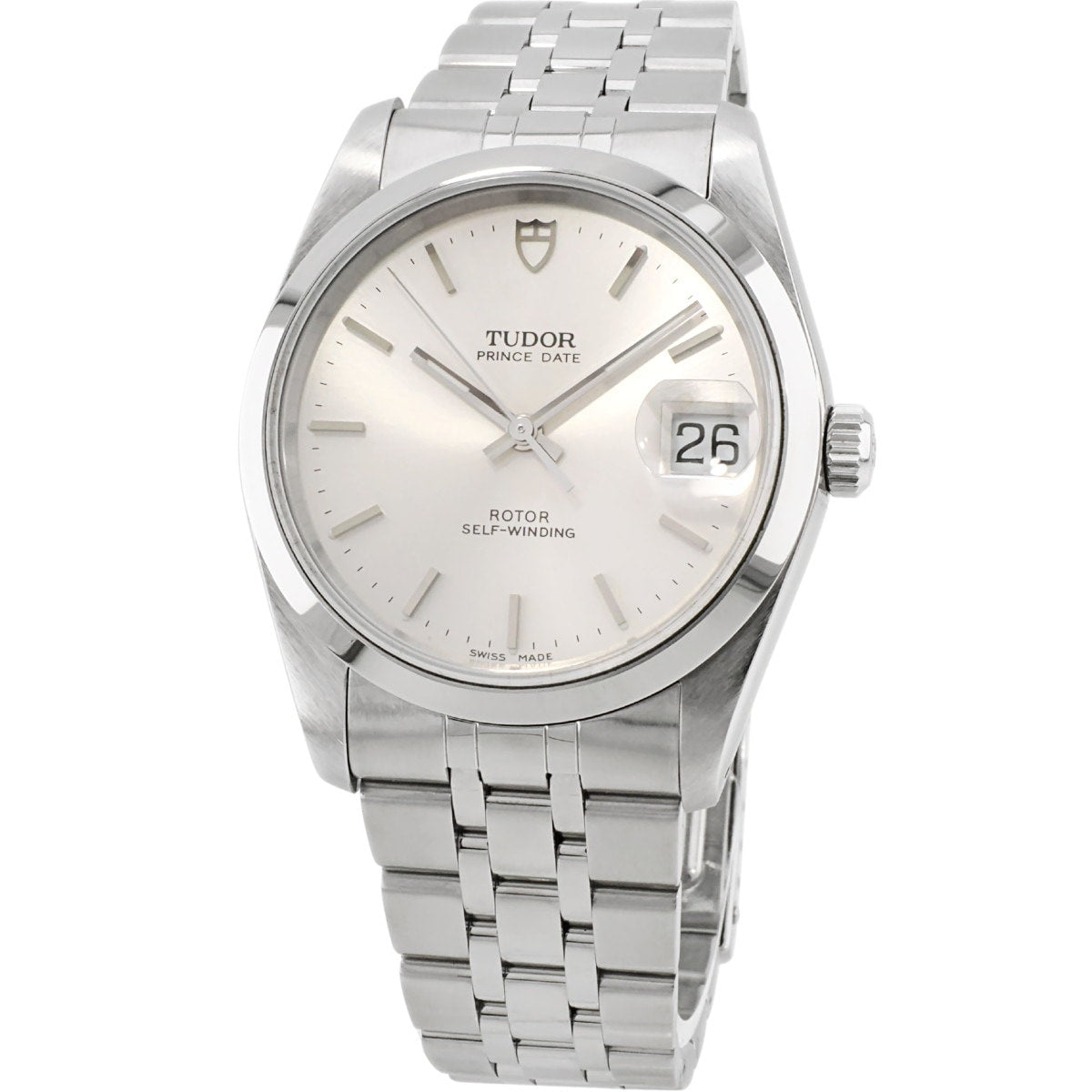 TUDOR Prince Date 74000, H-serial, silver dial, with box and papers, serviced, sapphire crystal, Tudor, automatic.