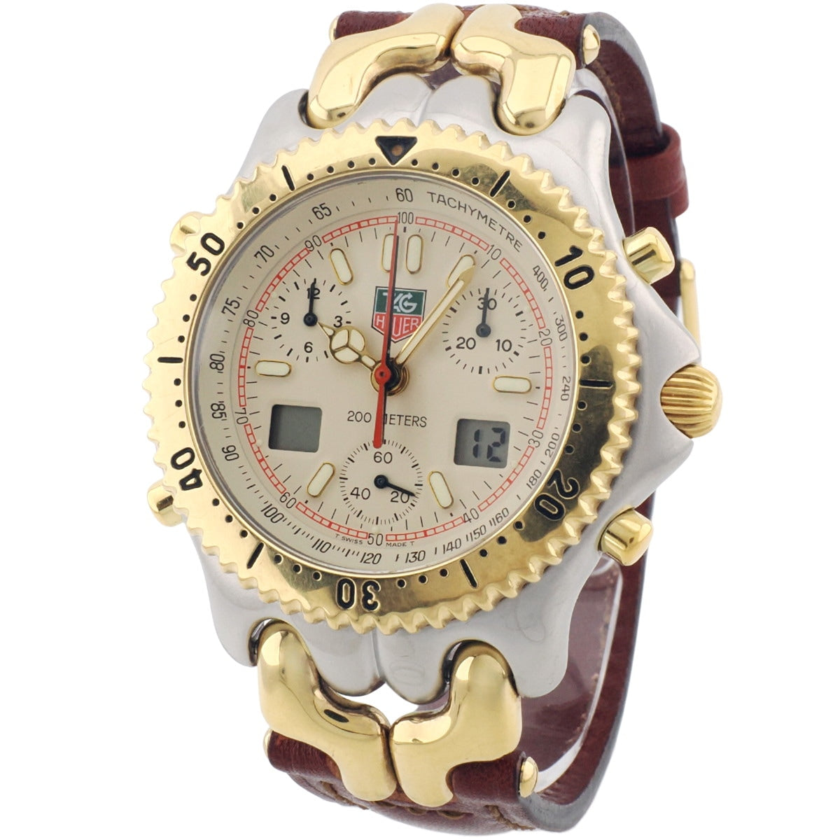 [Includes 2-year manufacturer's warranty] TAG Heuer S/el Senna Model S25.706C Chronograph, officially overhauled, with new genuine leather strap