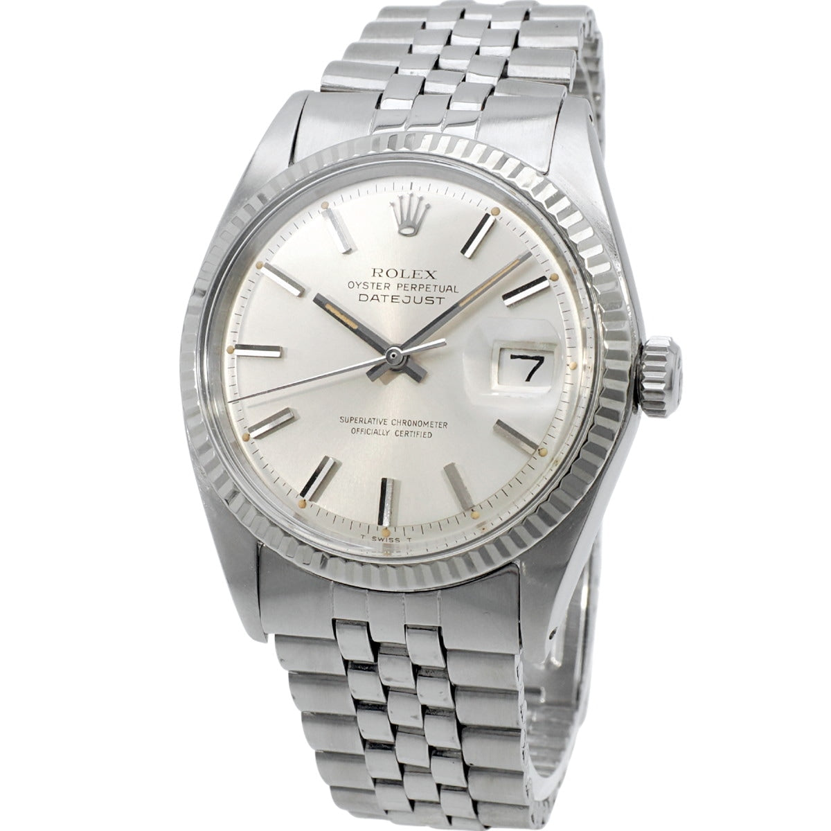 Rolex Datejust Ref. 1601, Silver Dial, Cal. 1570, Circa 1970, Automatic, Serviced, Original Jubilee Bracelet