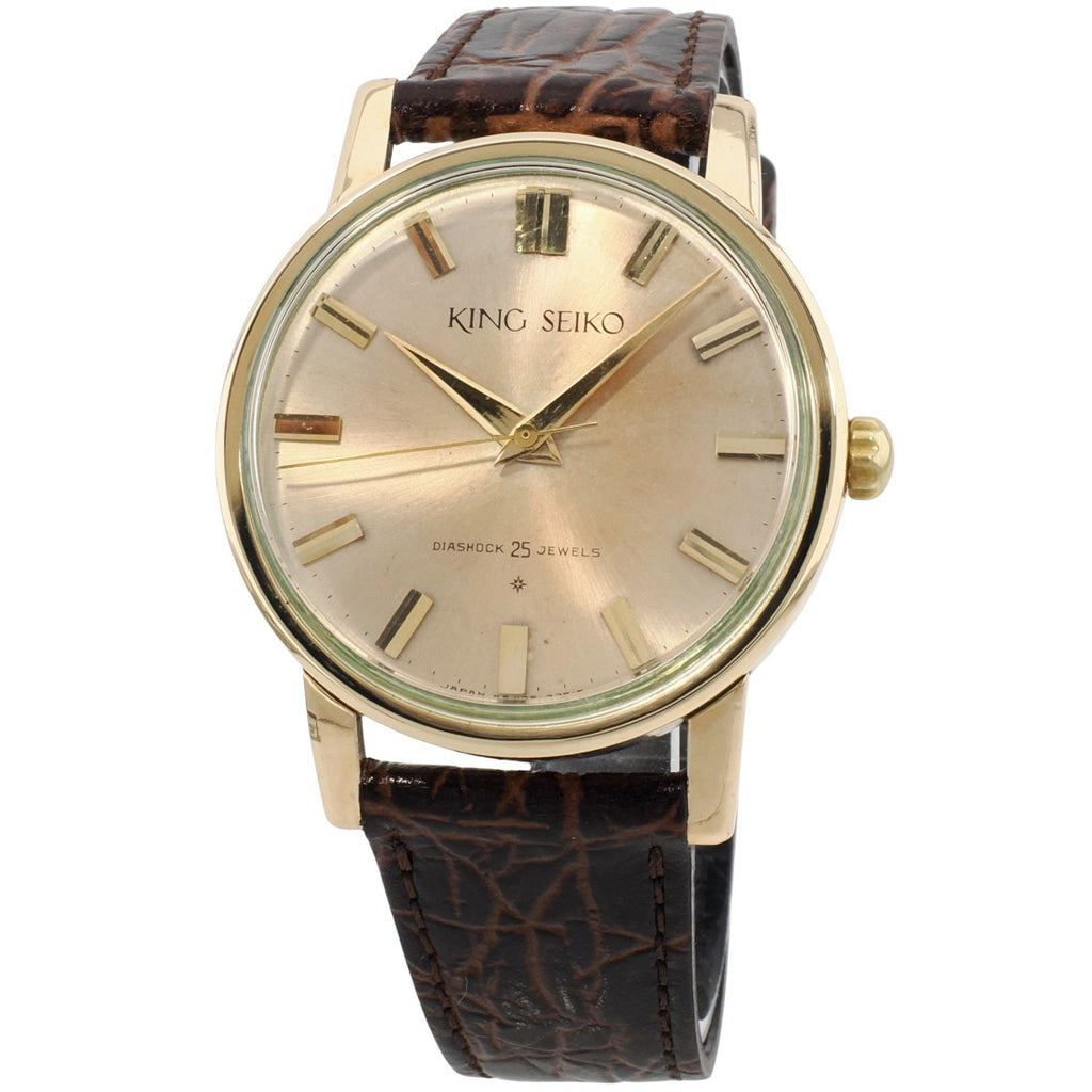 King Seiko 1st J14102 SD Dial Gold Filled 14K Manual Winding O.H. 1963 (Showa 38)