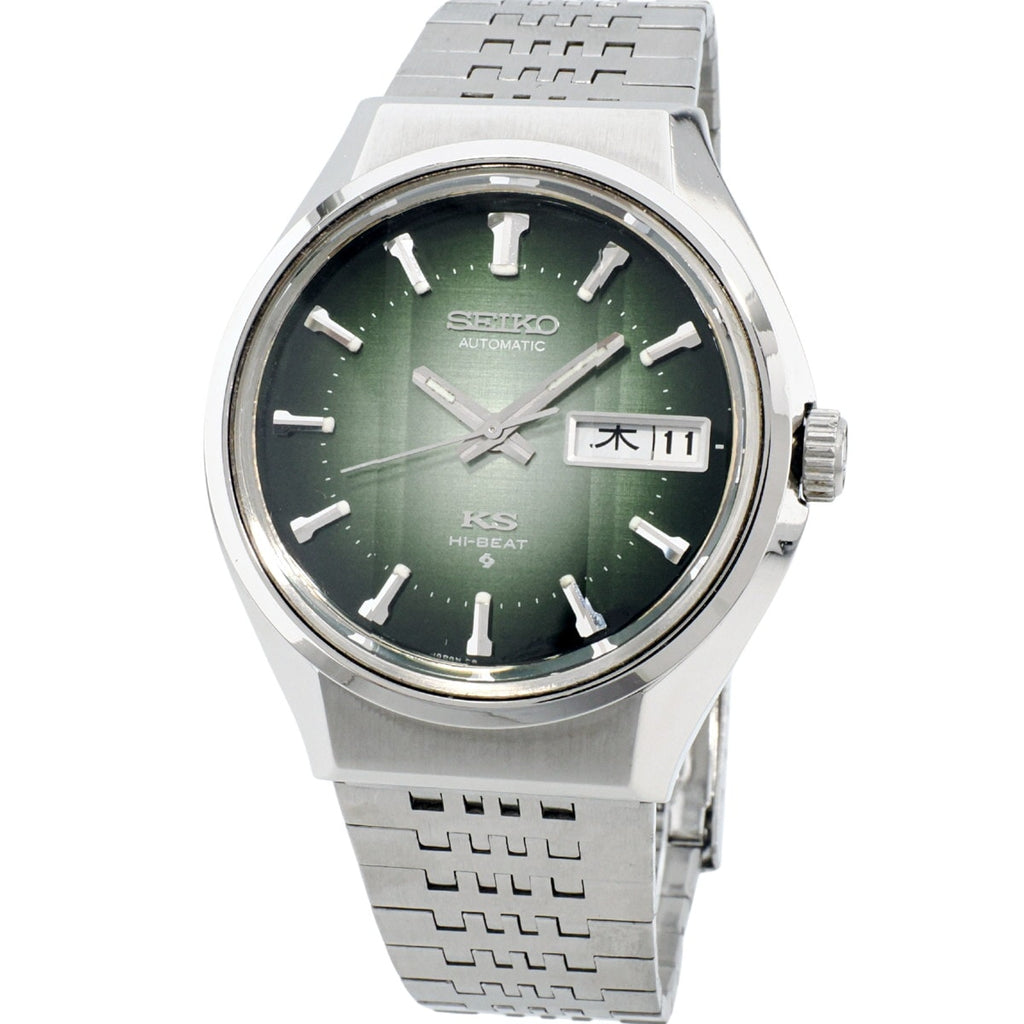 King Seiko 5626-7200, green gradation dial, triple-faceted crystal, automatic, serviced, manufactured in 1974 (Showa 49)