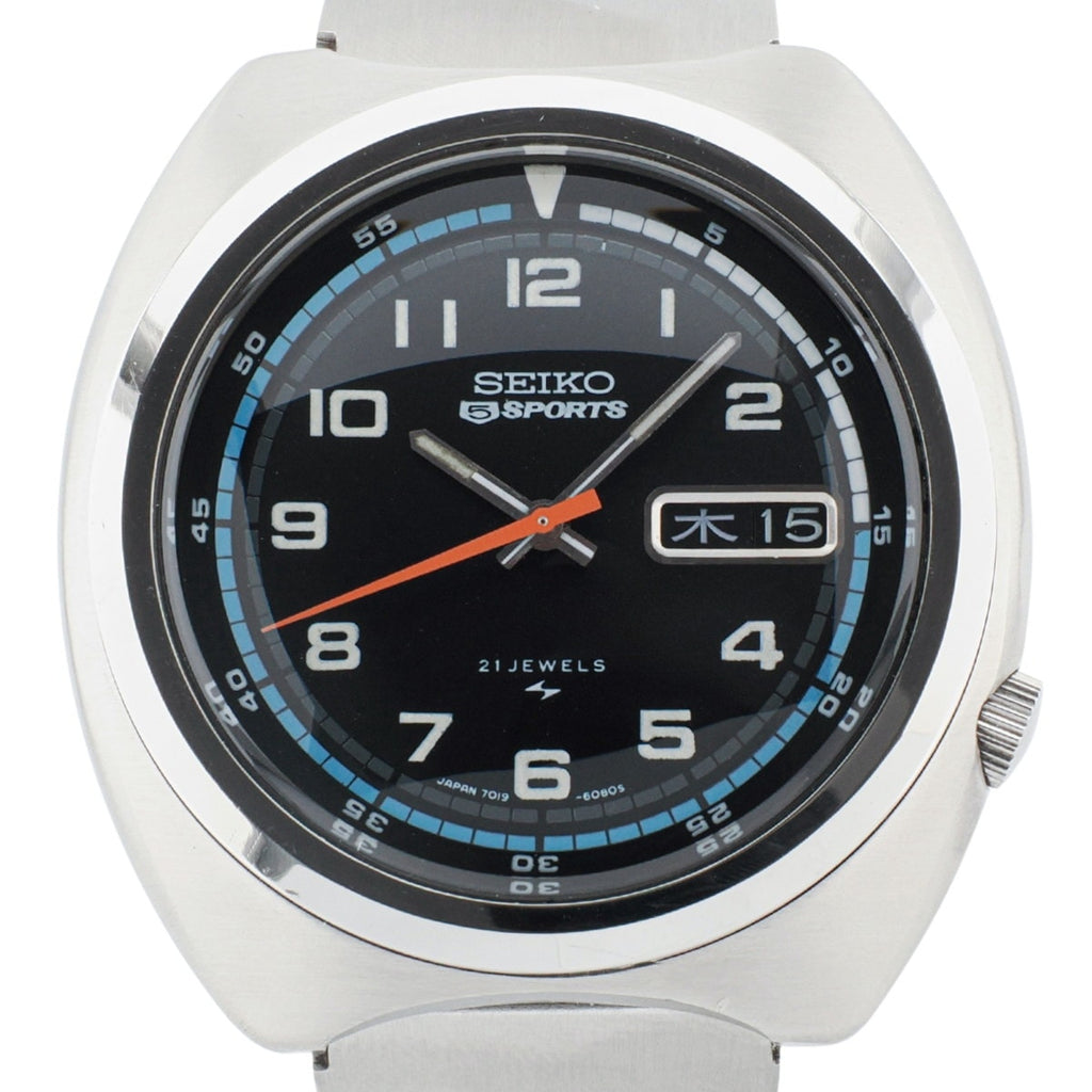Seiko 5 Sports 7019-6040, original bracelet, Arabic dial, 21 jewels, automatic, serviced, manufactured in 1971 (Showa 46)