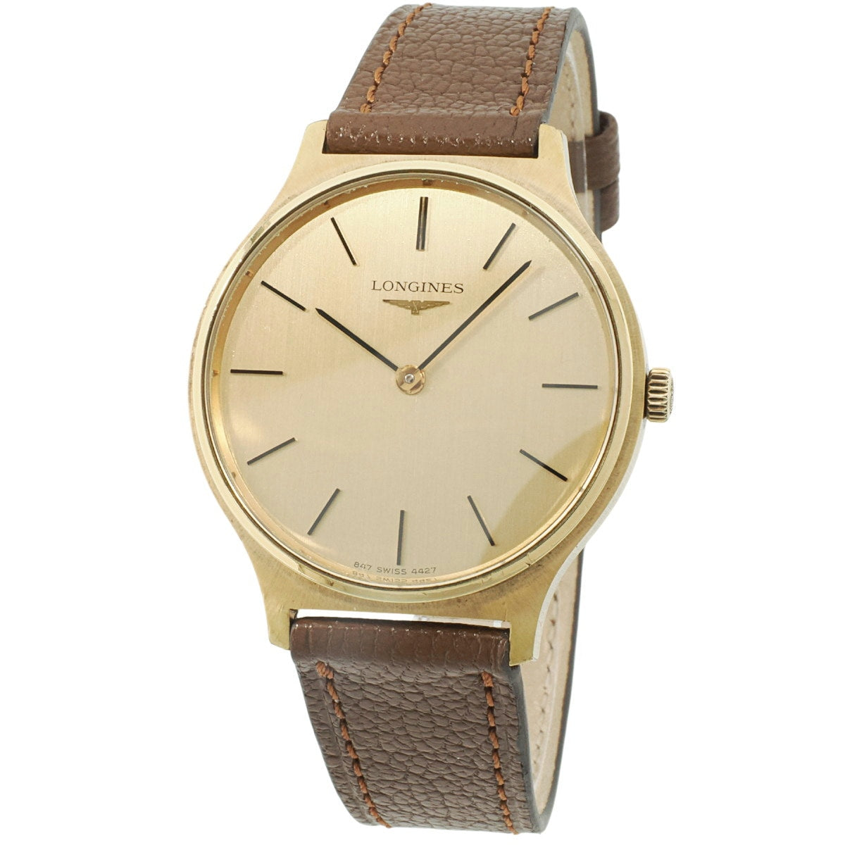 Longines Ref.4427.1 Thin Gold-Plated Case Cal.L847.4 Manual-Winding, Serviced, 1977