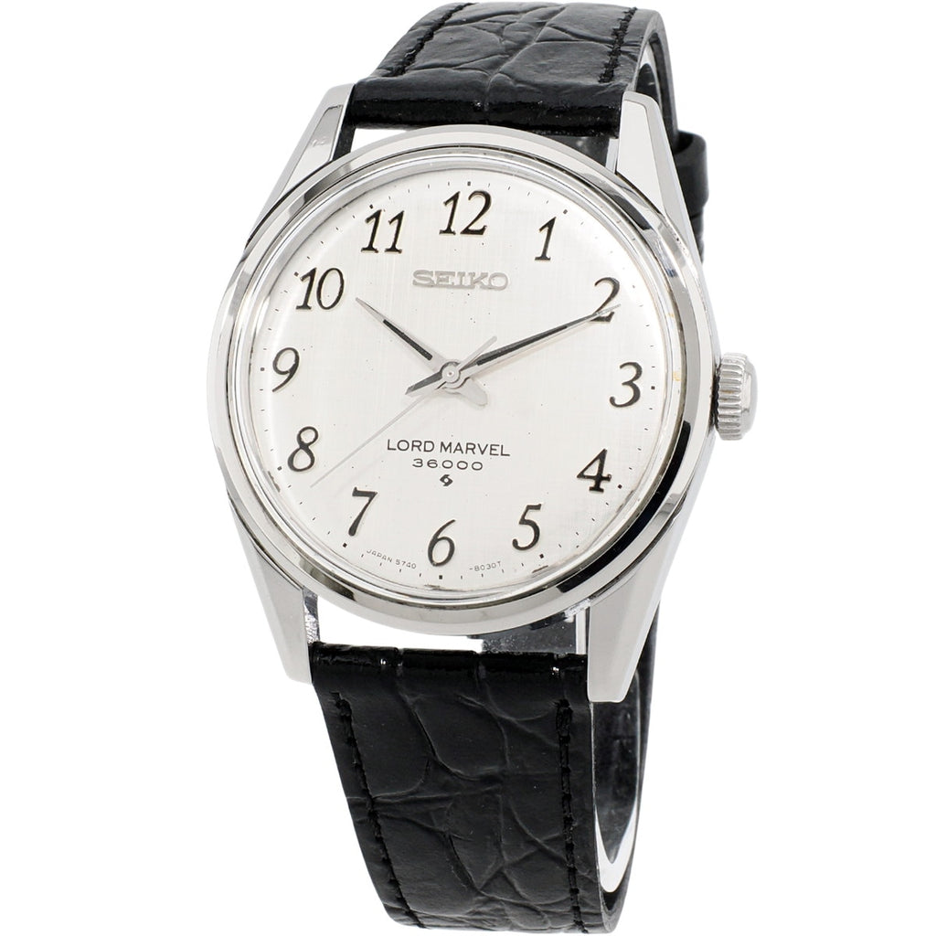 Seiko Lord Marvel 36000 5740-8000, Silk Dial, Arabic Numerals, Manual-Wind, Hi-Beat (10 vibrations), Serviced, Manufactured in 1975 (Showa 50)