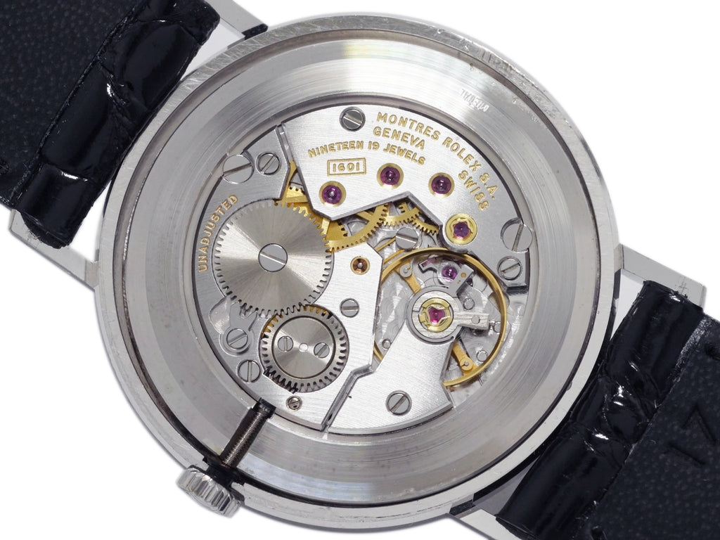 ロレックス チェリーニ メンズ Ref.4112 18金ホワイトゴールド 純正尾錠 Cal.1601 19石 手巻 OH済 1976年製 Rolex