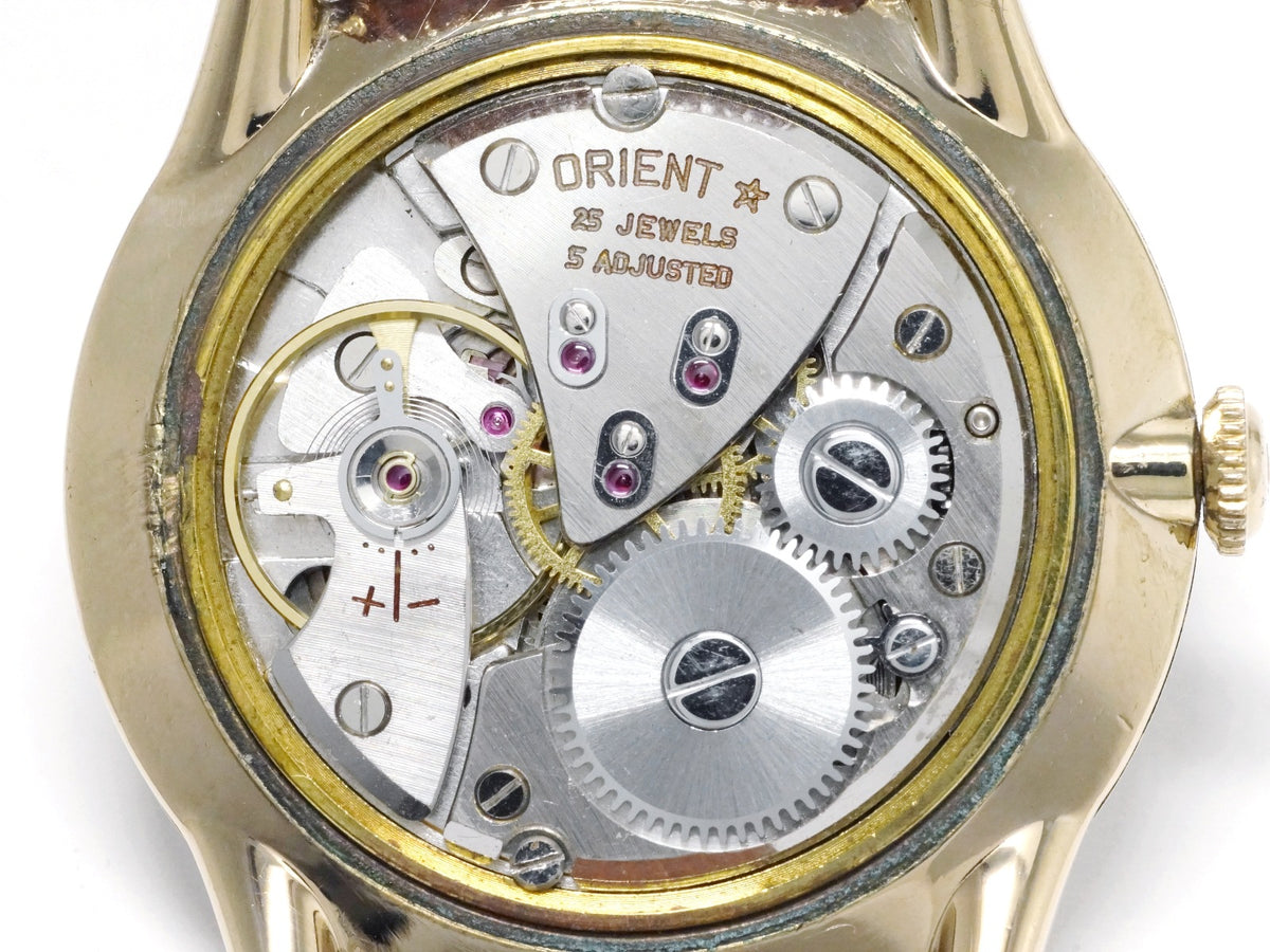 グランプリオリエント カレンダー S84063 14金張り 25石手巻 OH済 1961年頃