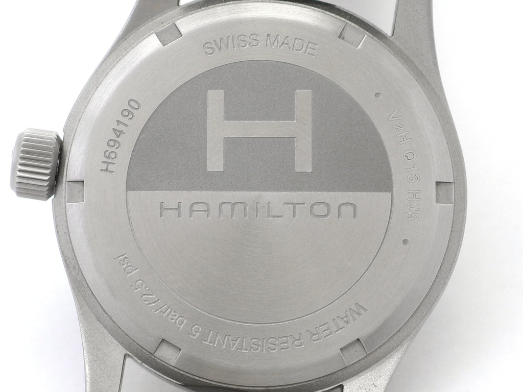 ハミルトン カーキ メカニカル 38mm H694190 グリーン文字盤 Cal.2804-2 手巻き USED Hamilton