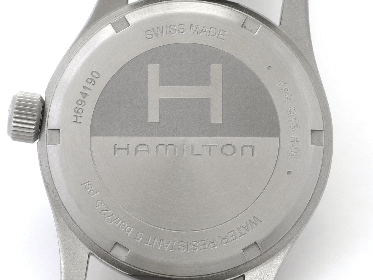 ハミルトン カーキ メカニカル 38mm H694190 グリーン文字盤 Cal.2804-2 手巻き USED Hamilton