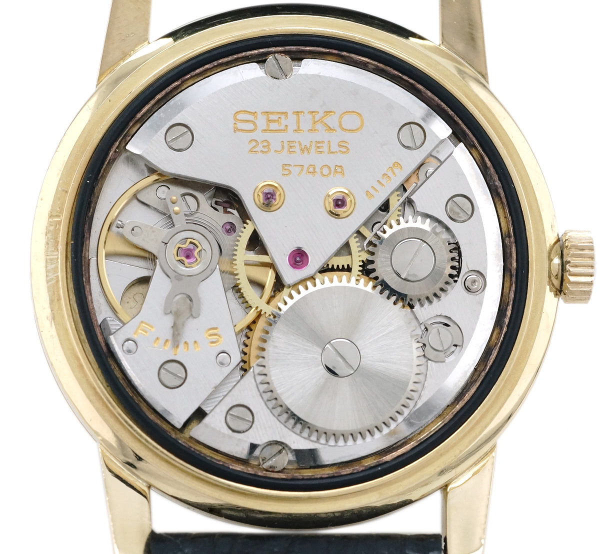 Seiko Lord Marvel Solid 18K Gold Ref. 5740-1990 with Original Buckle and Box, Cal. 5740A Hand-wound, Overhauled, Made in 1964