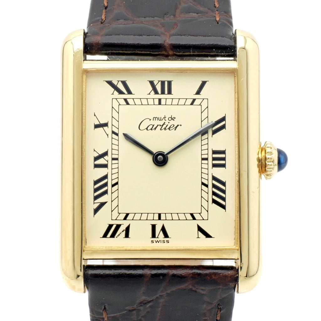 Cartier Must Tank LM, manual-wind, with international lifetime guarantee, factory serviced, purchased in 1983.