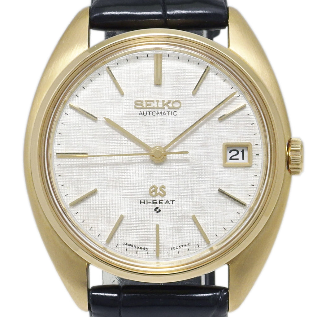 [Rare] Grand Seiko 5645-7005, 18K Solid Gold Case, Original Buckle, Automatic, Serviced, Manufactured in 1971 (Showa 46)
