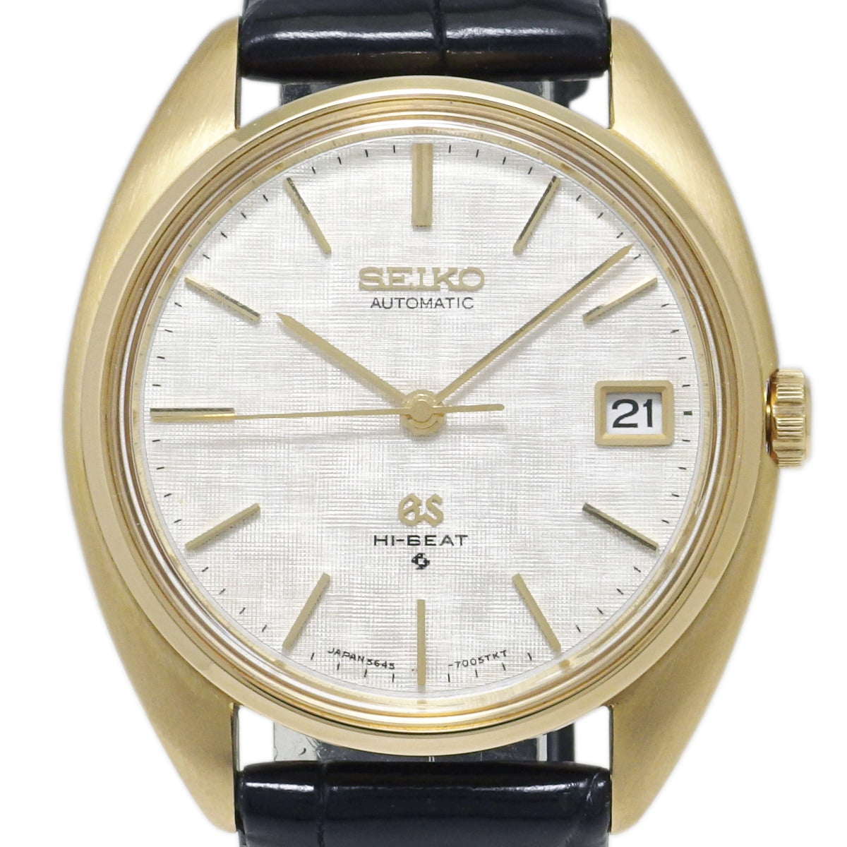 [Rare] Grand Seiko 5645-7005, 18K Solid Gold Case, Original Buckle, Automatic, Serviced, Manufactured in 1971 (Showa 46)