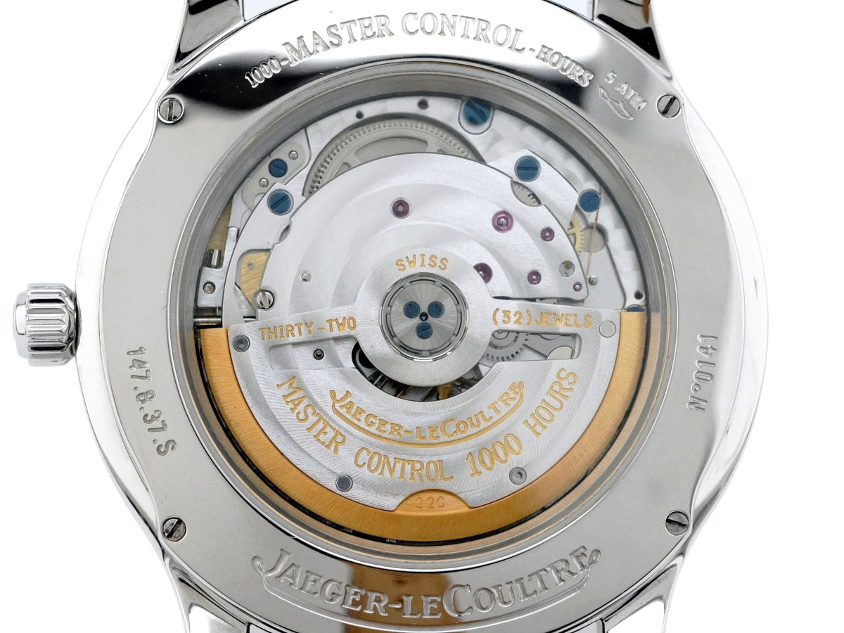 Jaeger-LeCoultre Master Control Q1398420 147.8.37.S Automatic Movement, Original Deployant Buckle, Overhauled, Purchased in 2006, USED