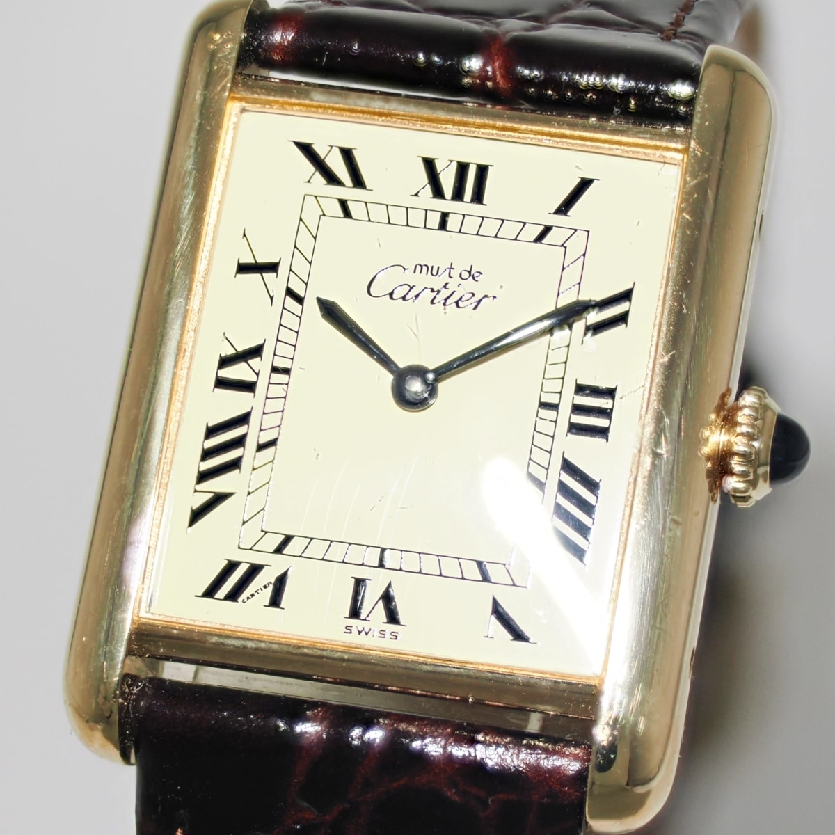Cartier Must Tank LM, manual-wind, with international lifetime guarantee, factory serviced, purchased in 1983.