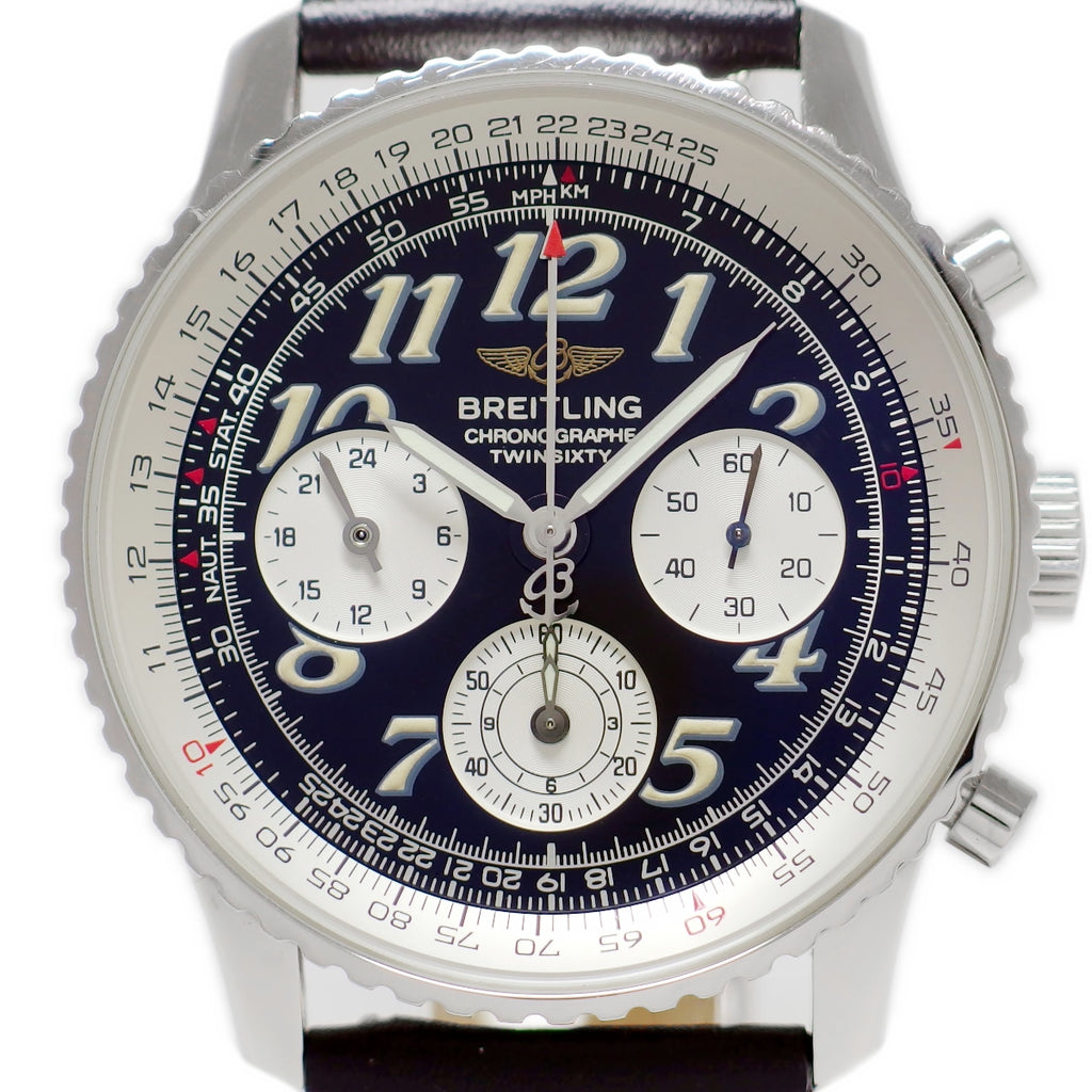 Breitling Navitimer Twin Sixty II A39022.1 Black Dial Automatic 1999 USED