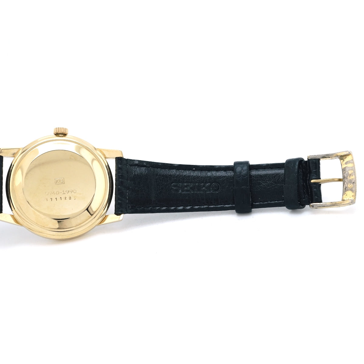 Seiko Lord Marvel Solid 18K Gold Ref. 5740-1990 with Original Buckle and Box, Cal. 5740A Hand-wound, Overhauled, Made in 1964