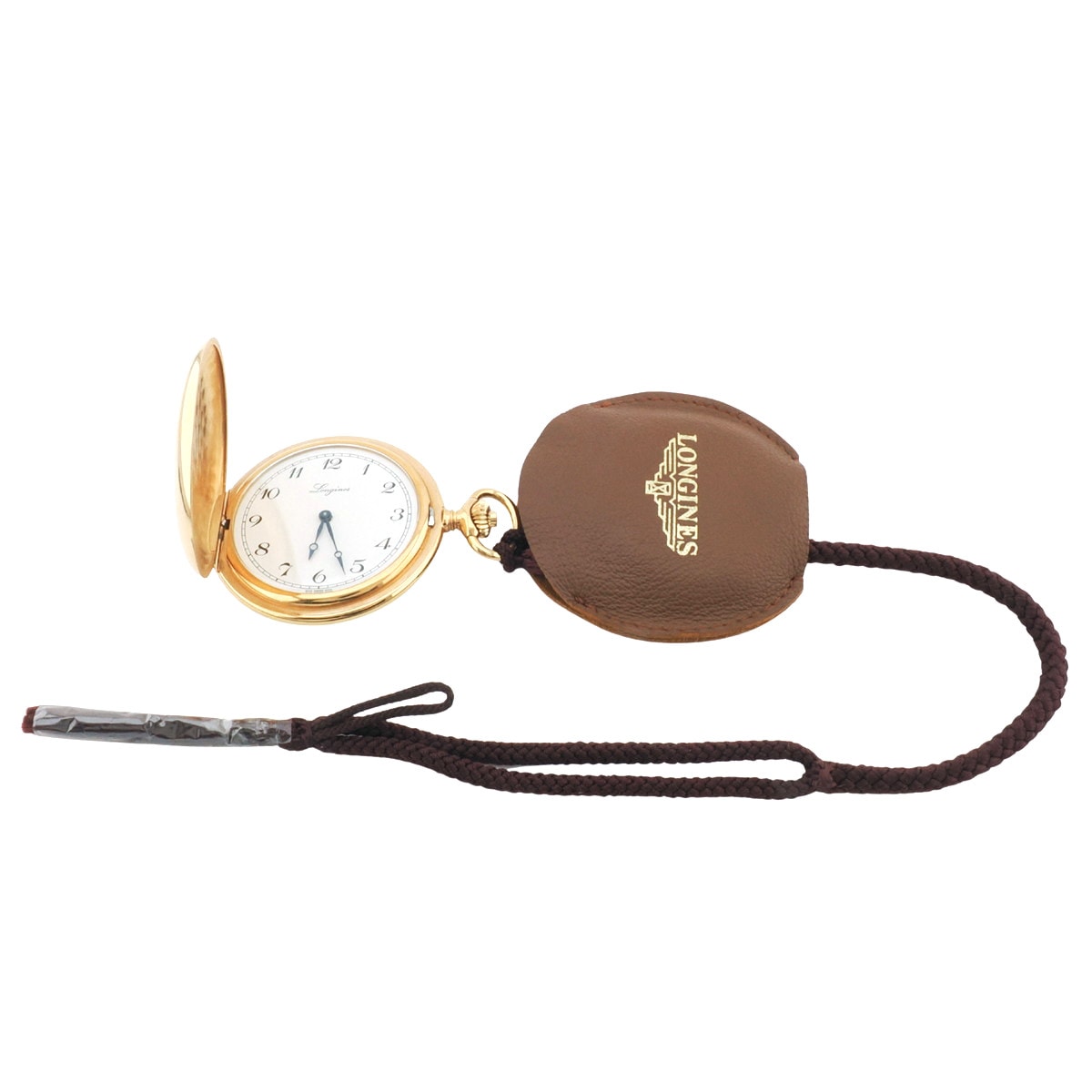 Longines Pocket Watch 5108 Hunter Case Gold Plated Case With Box and Papers Cal.L878.4 Manual Winding Overhauled Purchased Circa 1984